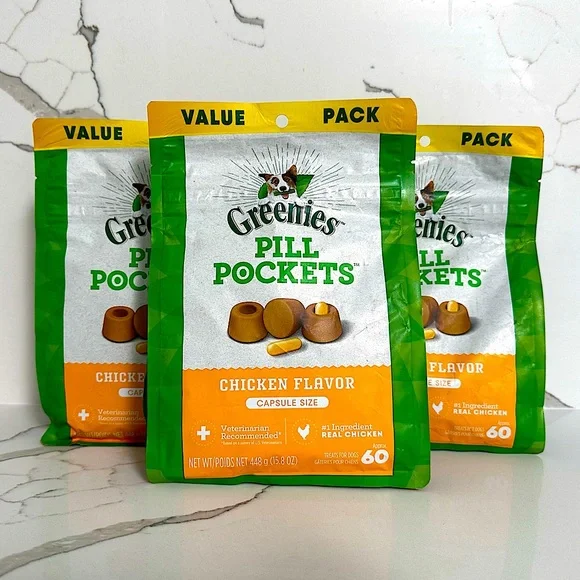 Set of 3 - Greenies Pill Pockets - Chicken Flavour - Picture 4 of 8